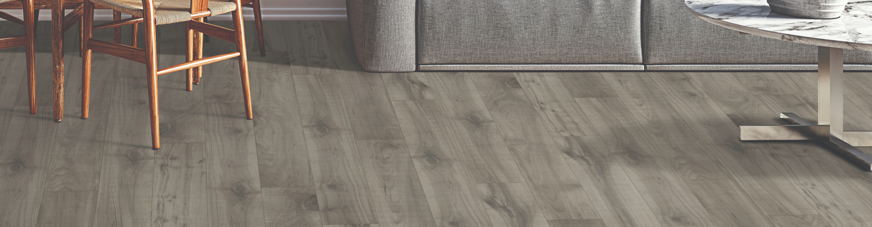 laminate wood-look flooring in a  living space